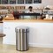 Hls Commercial 17 gal Round Indoor Metal Can, Silver, Swing Top, Stainless Steel, 15.83 in HLS17FTS - alternate 5